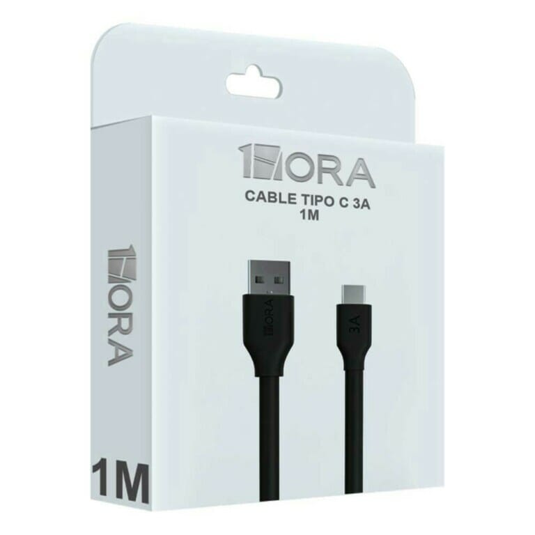 Cable 1hora tipo c de 1 metro para carga 3a